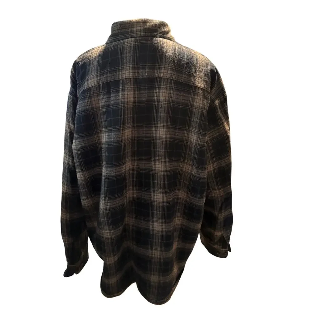 Arrow Blue Jeans Co. Vintage Sherpa Lined Workwear Flannel Jacket, Men's Large